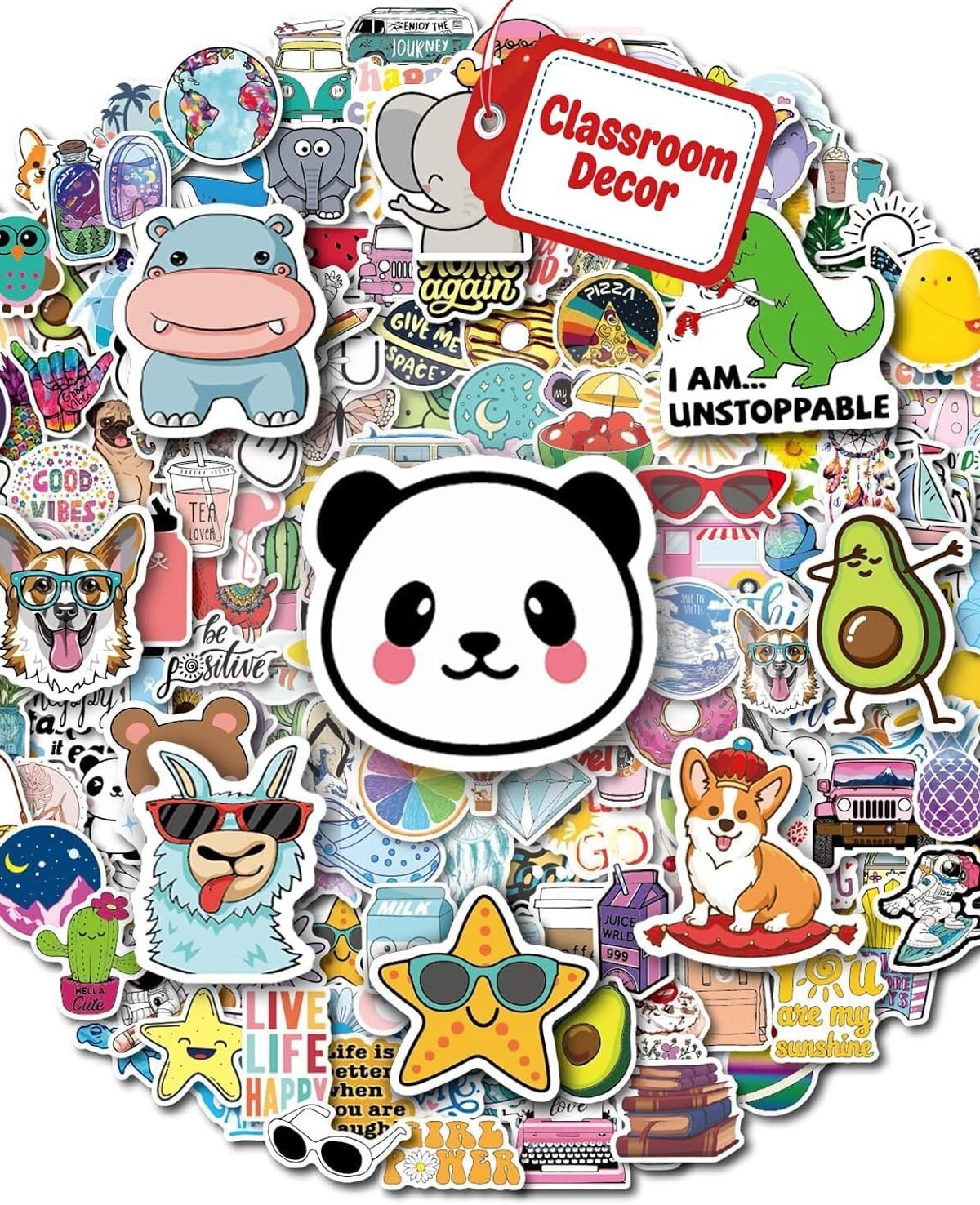 200Pcs Water Bottle Stickers for Kids Teens, Waterproof