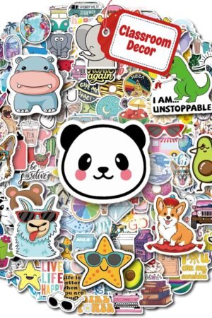 200Pcs Water Bottle Stickers for Kids Teens, Waterproof