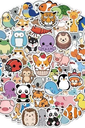 100 Pcs Animal Stickers for Kids