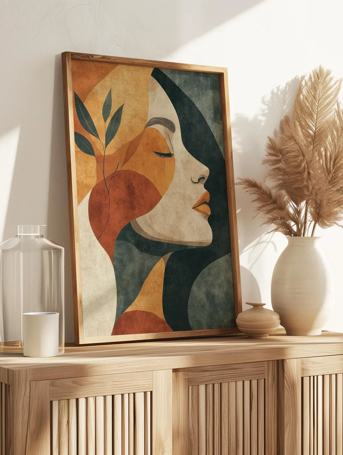 Bohemian Woman Wall Art | Abstract Poster Living Room